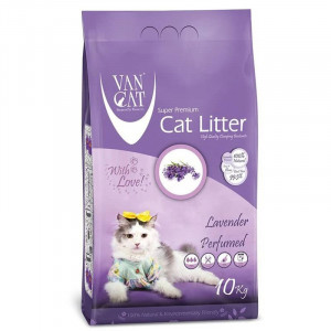 VAN CAT COMPACT LAVANDA cementējošās smiltis kaķu tualetēm 10kg